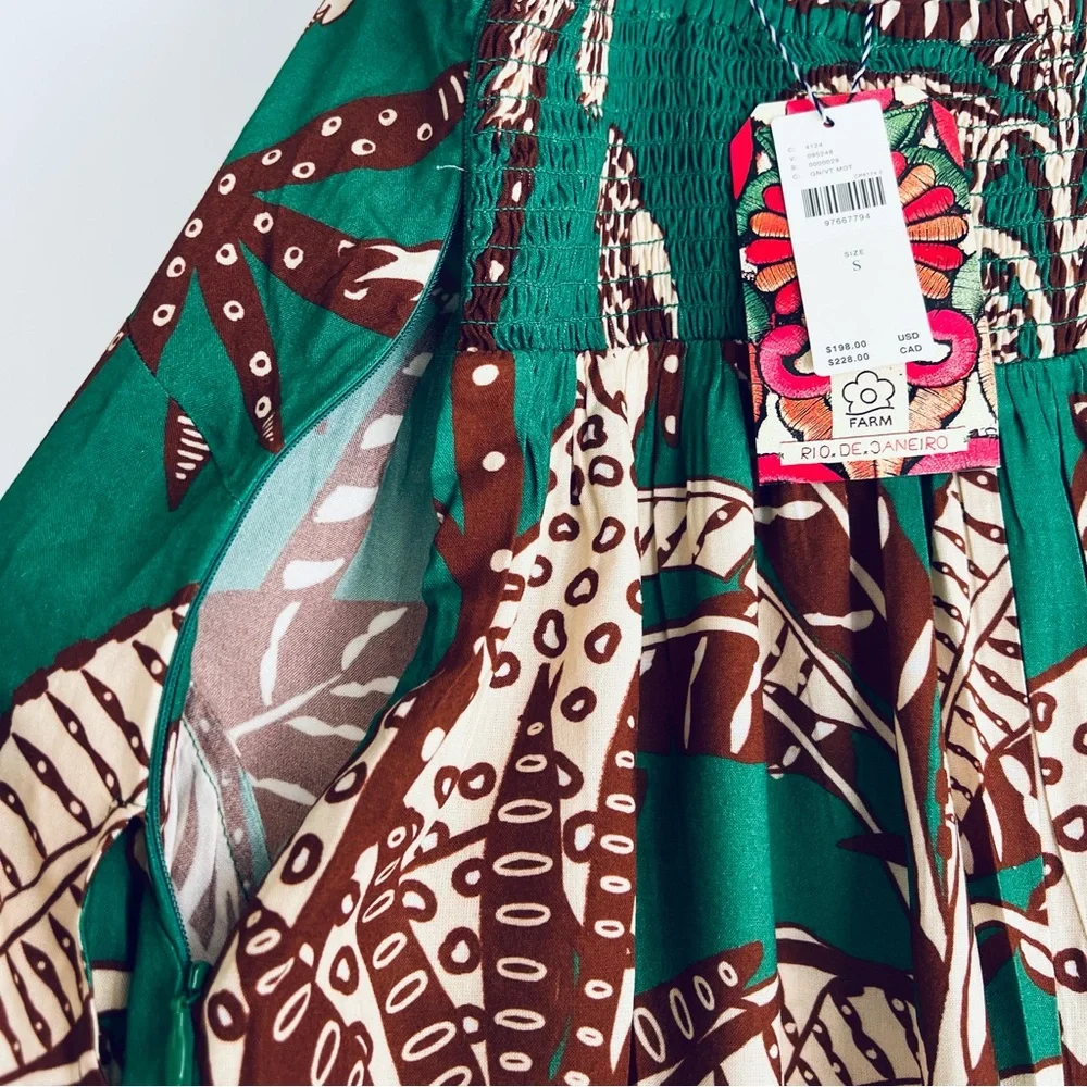 FARM Rio x Anthropologie Waistless Amazonia Printed Jumpsuit Size Small NWT - Picture 9 of 13